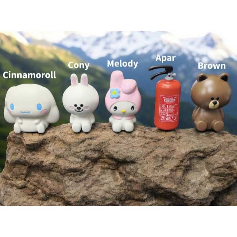 CELENGAN PLASTIK KARAKTER LUCU KOREA / Celengan Boneka / Celengan Karakter / Celengan plastik tahan 