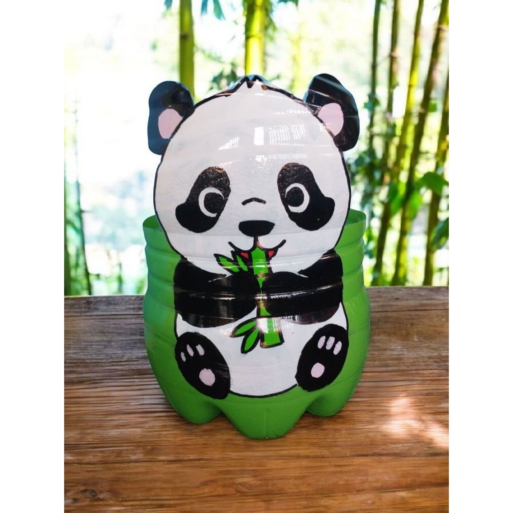 Pot Bunga Karakter Panda Lucu Dari Galon Li Mineral 15 Liter