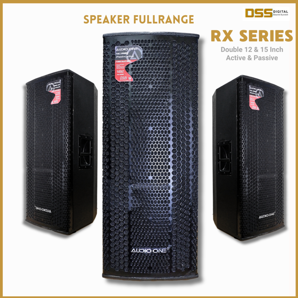 Speaker 12 / 15 Inch  Aktif Pasif Double AUDIOONE RX 212 & 215 Usb Bluetooth Sound system | DSS