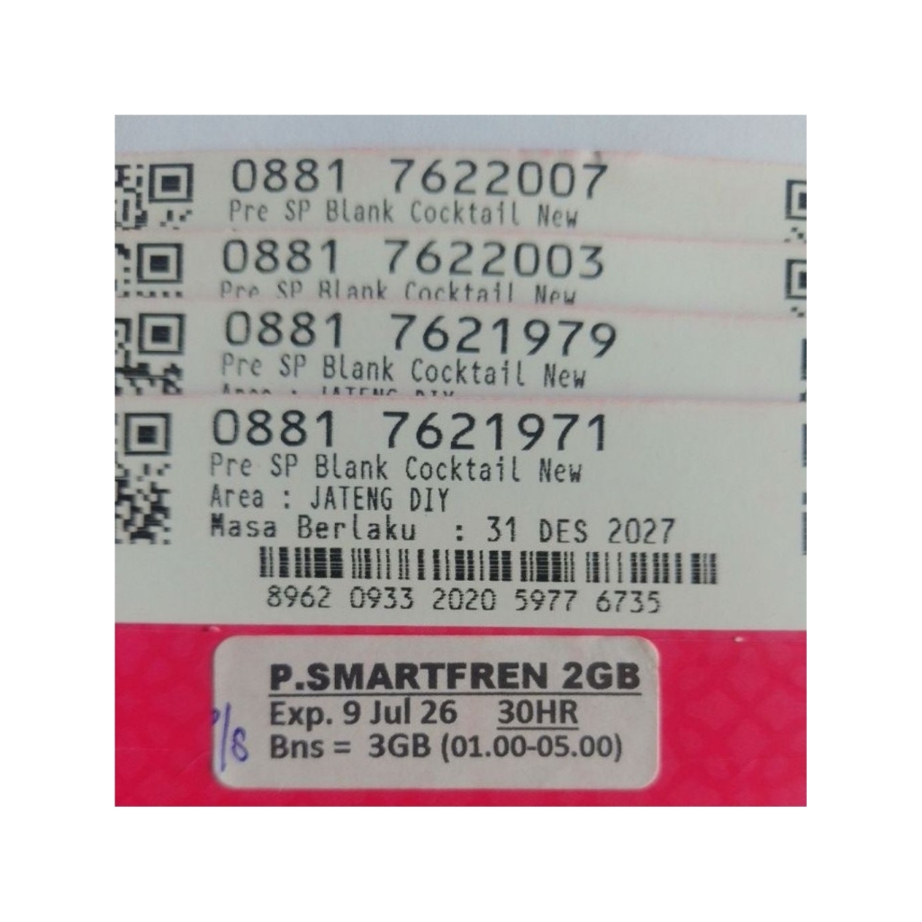 smartfren 11 digit Angka Tahun +2GB