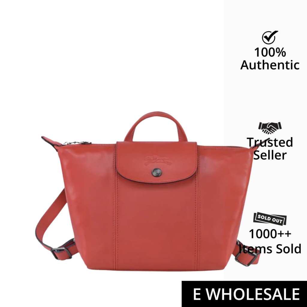 Longchamp Le Pliage Cuir Backpack Orange (10150757213)