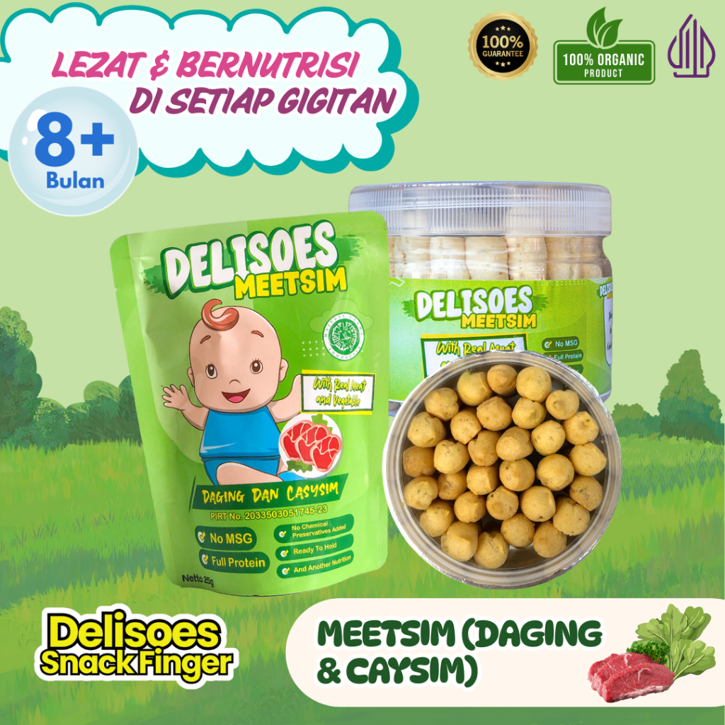 DELISOES Cemilan Bayi 8 Bulan HALAL Snack Bayi sehat 8 Bulan Snack Puff Sehat FINGER FOOD