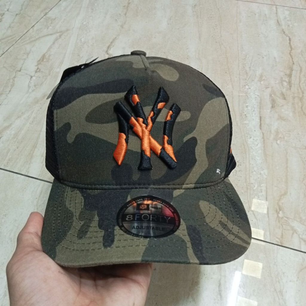 Topi baseball jaring loreng NY/caps pashion pria original premium