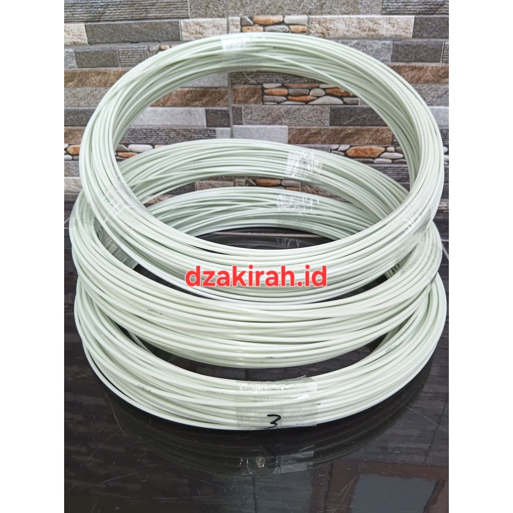 jeruji fiber putih susu import/jeruji sangkar ukuran 4mm berat 1kg dan 500gram