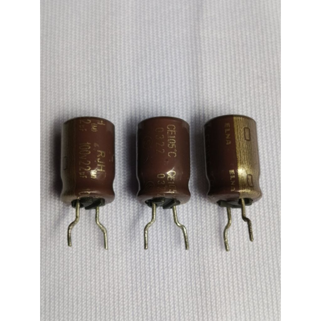 elco elko ELNA RJH 22uf 100v max 105° gold original