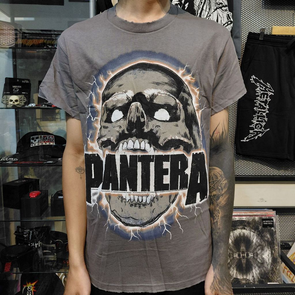 T Shirt Band Official PANTERA - SKULL (DISTRESSED) Original