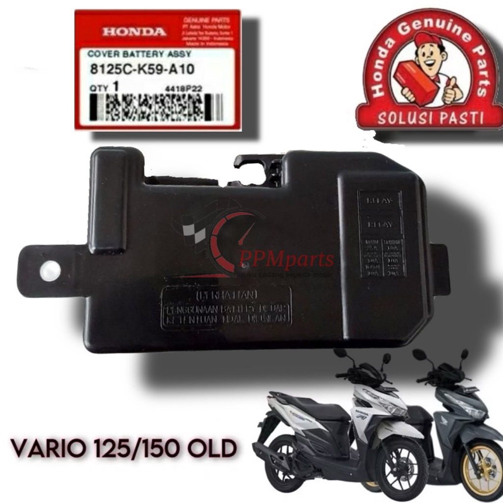 8125C-K59-A10 BOX CASE ASSY BATTERY TUTUP AKI VARIO 125/150 2015-2018 ORIGINAL HONDA