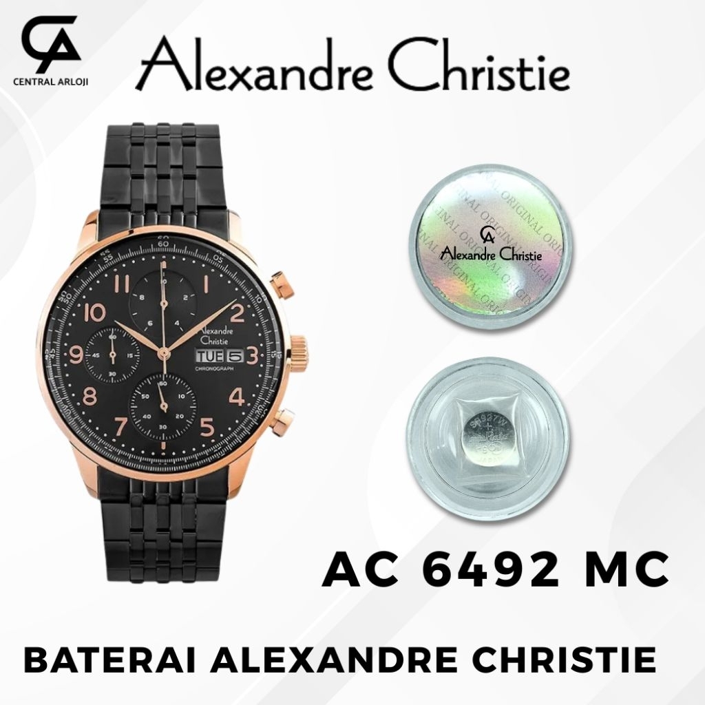 Baterai Jam Tangan Alexandre Christie 6492 MC Original
