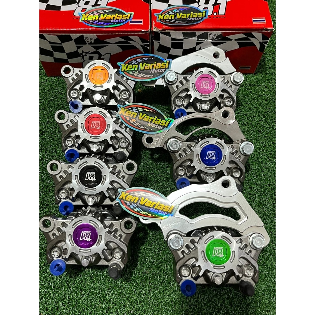 KALIPER + BREKET formula 81 racing part 8.1 MIO SMILE SOUL FINO XEON piringan CAKRAM DEPAN DISK DIS 