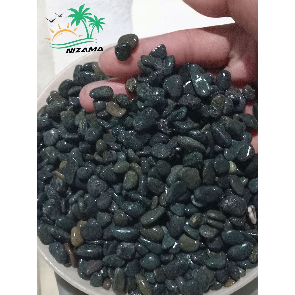 1kg Batu krikil hitam kecil /Batu sikat hitam/Batu hias/Batu aquarium