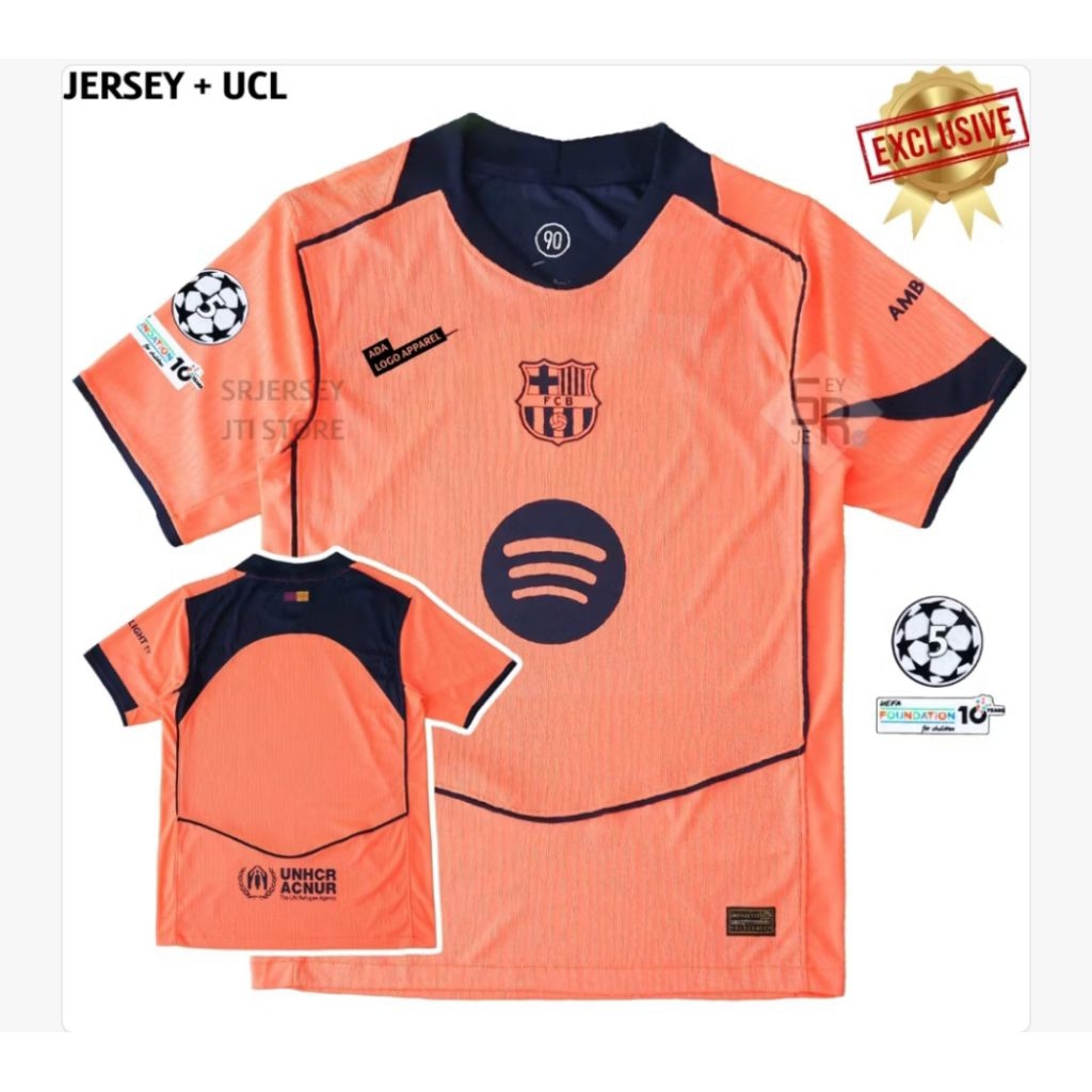 Jersey barcelona third 3rd 2025 2026 baju bola terbaru 25 26