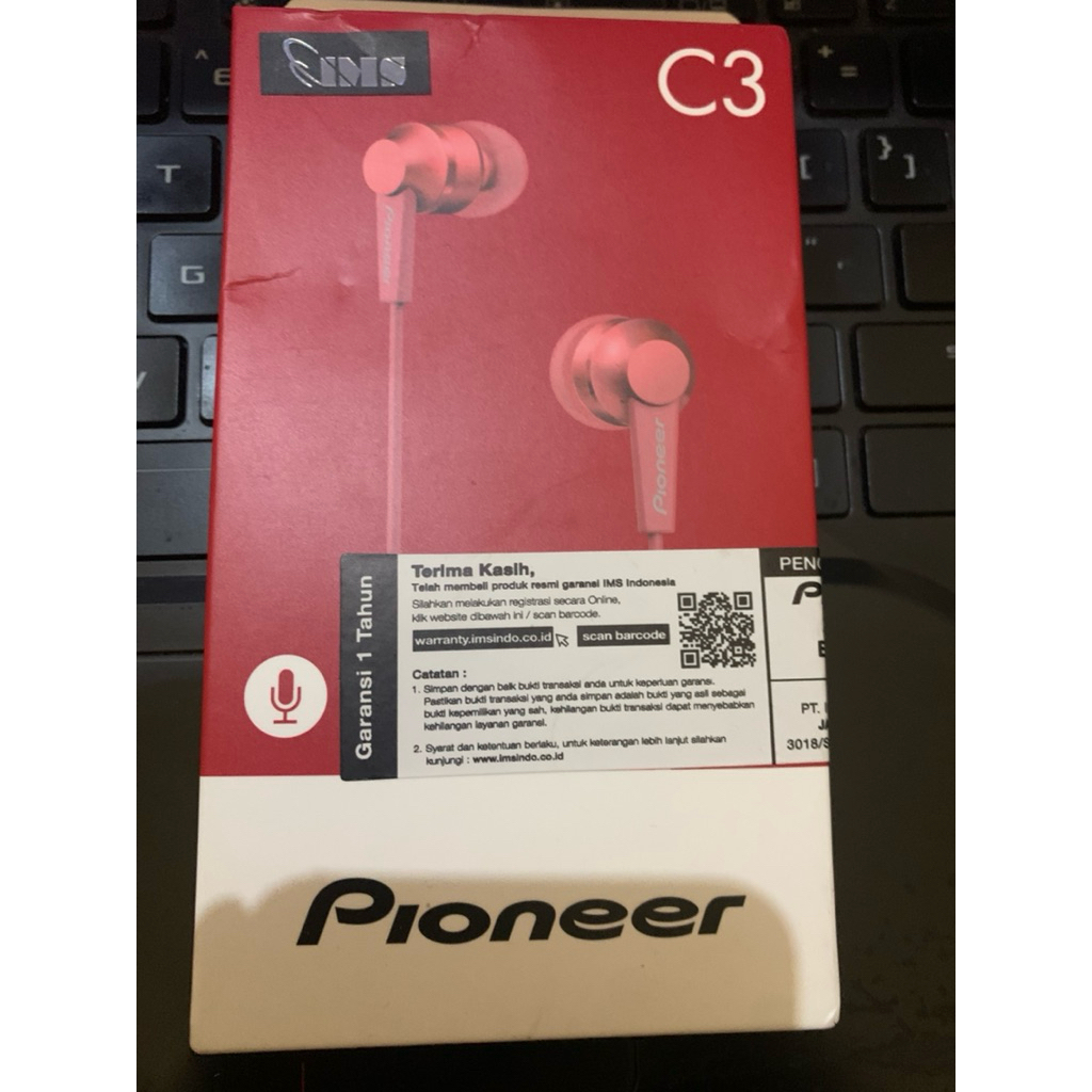 Pioneer SE C3T Earphone Original Garansi Resmi IMS 1 Tahun