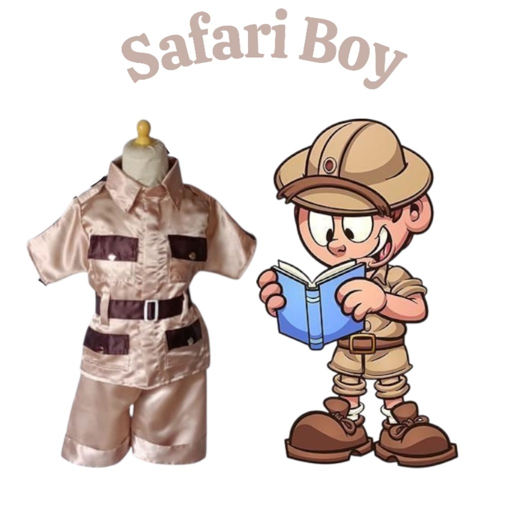 Safari Boy Baju Kostum Explorer Size Anak Dan Dewasa