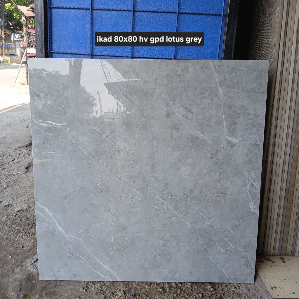 Granit Lantai Glaze polish Corak Marmer 80x80 Lotus Grey (CHAT ADMIN/BACA DESKRIPSI SEBELUM MEMBELI)