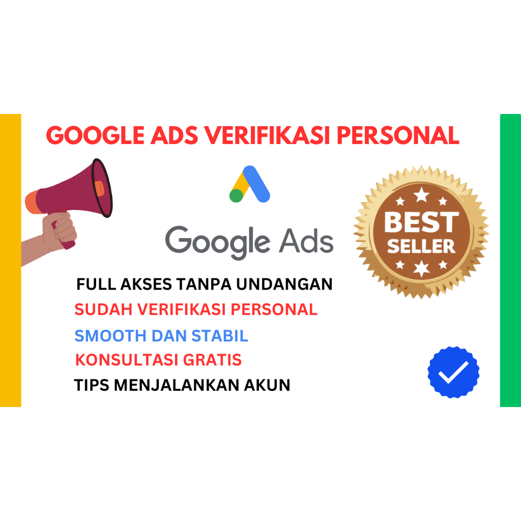 Akun Google Ads Verifikasi Siap Jalan Iklan