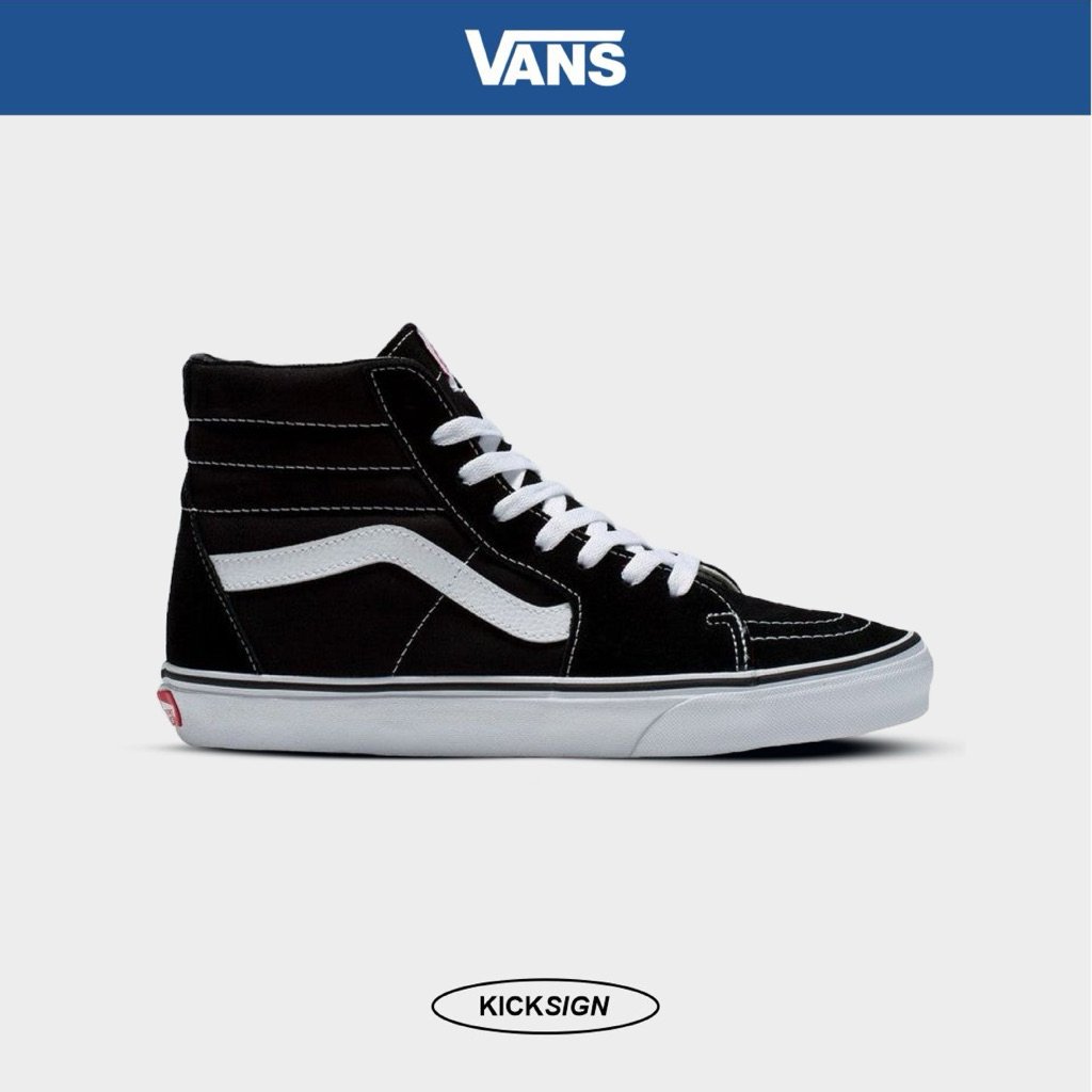 VANS ORIGINAL SK8 HIGH BLACK WHITE BNIB