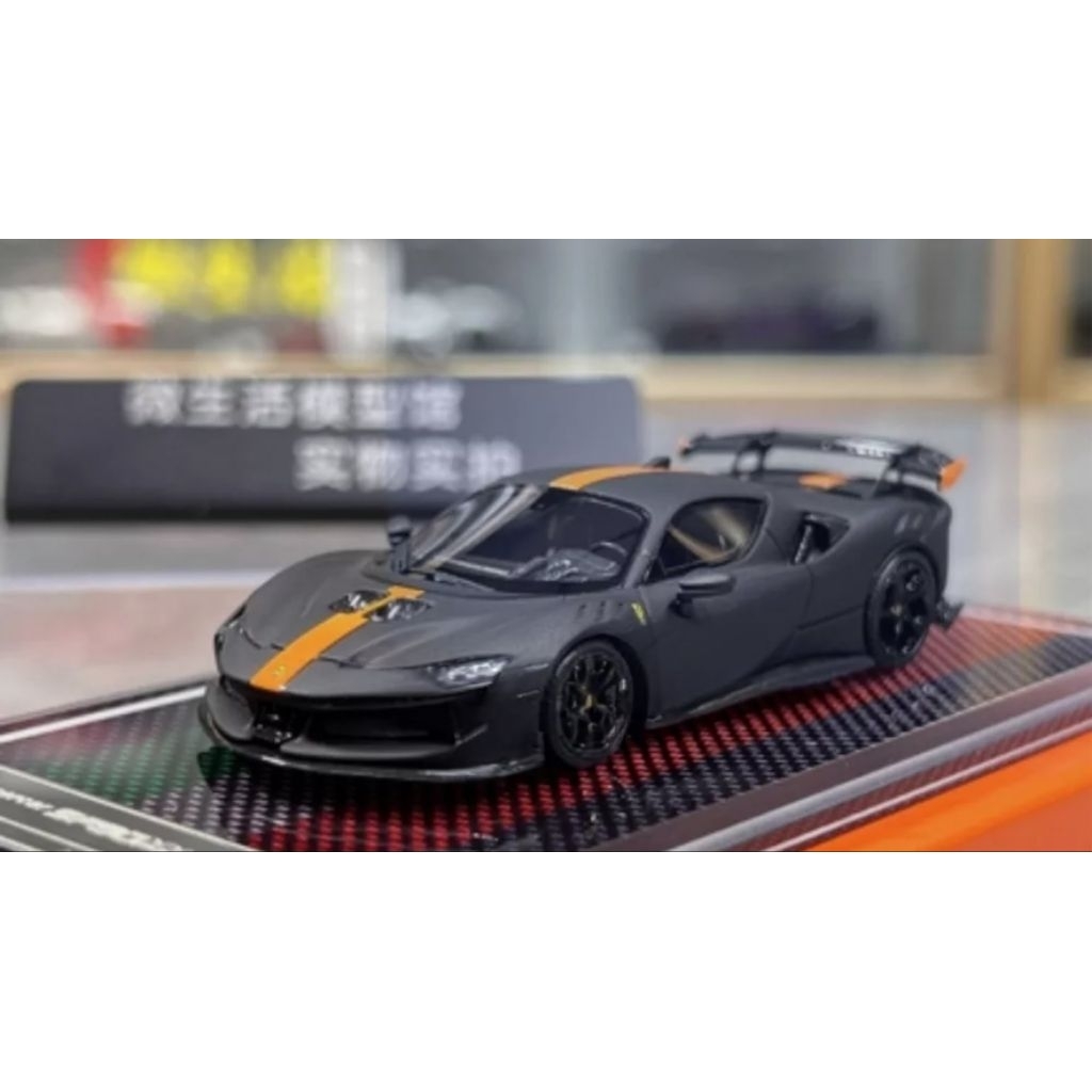 U2 ferrari sf90xx black matte racing sport resin