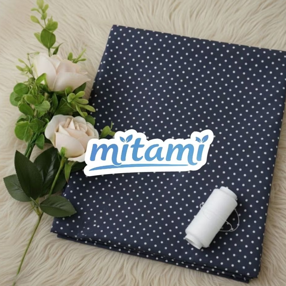 Kain Wolfis Polkadot Premium – Cocok untuk Gamis, Rok, Blazer (Harga Kain Per½ Meter)