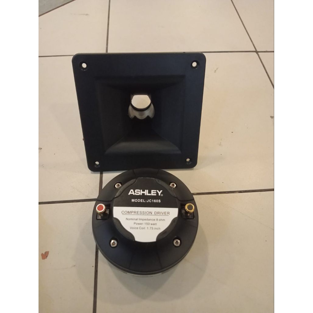 Paket Tweeter Magnet Ashley JC 160 S + Horn/ corong PVC 15x15 Compression Driver Ashley JC160S