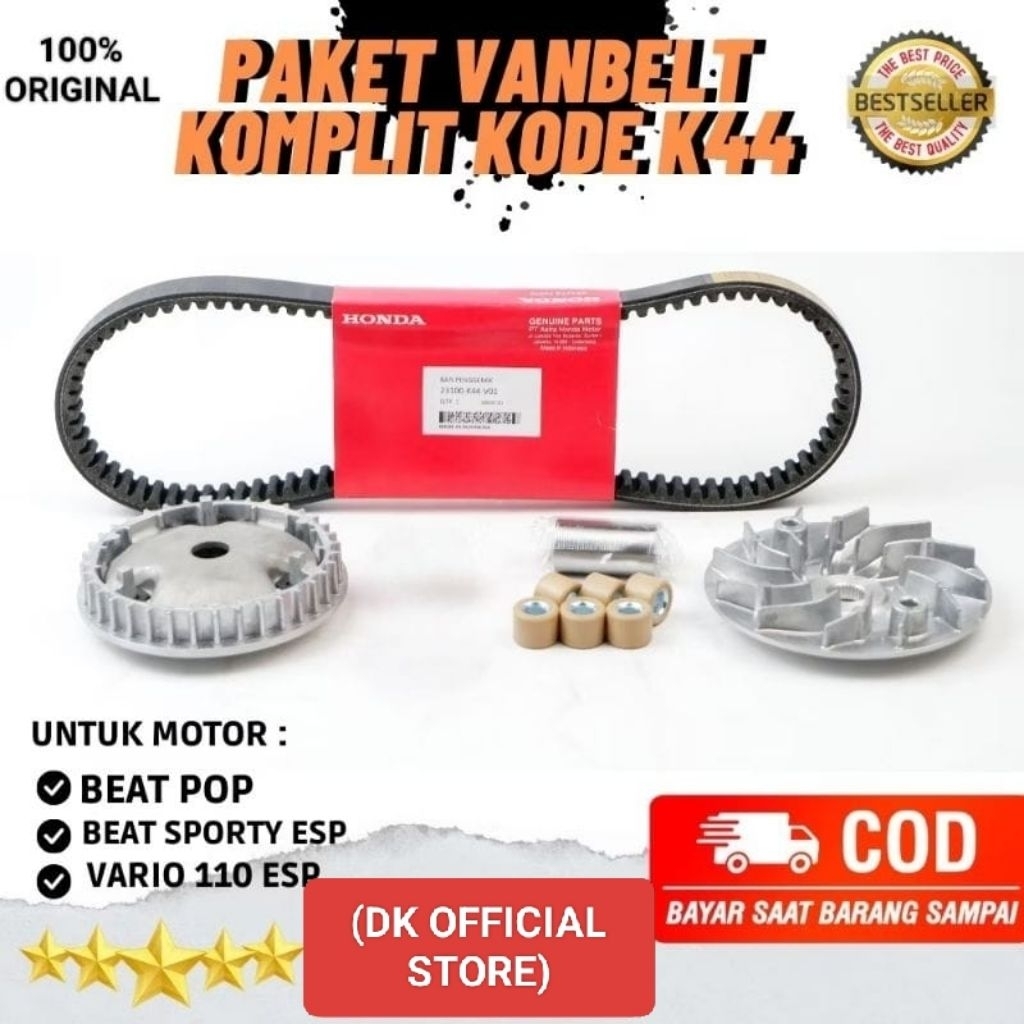 100% ORIGINAL paket cvt Honda kode K44 untuk beat pop, beat fi, beat eSP fi