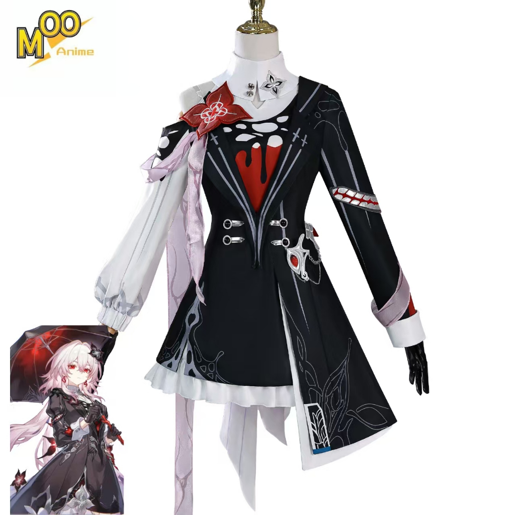 Honkai Star Rail Evernight Cosplay Costume Set March 7th Evernight cosplay costume and wig and shoes