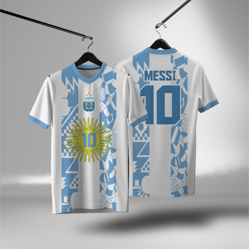 Baju Jersey Futsal Sepak Bola timnas argentina Custom Gratis Nama