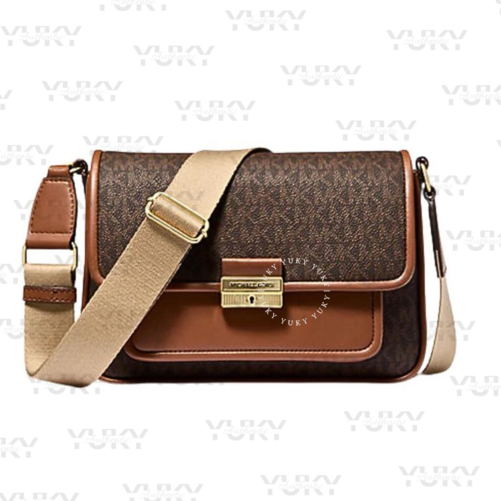 Tas Wanita Branded MICH*EL KO*S MK Bradshaw Sign Brown 100% Original