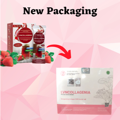 LVN Collagen Stroberi – Minuman Kolagen Serat Tinggi Bantu Pencernaan & Kulit