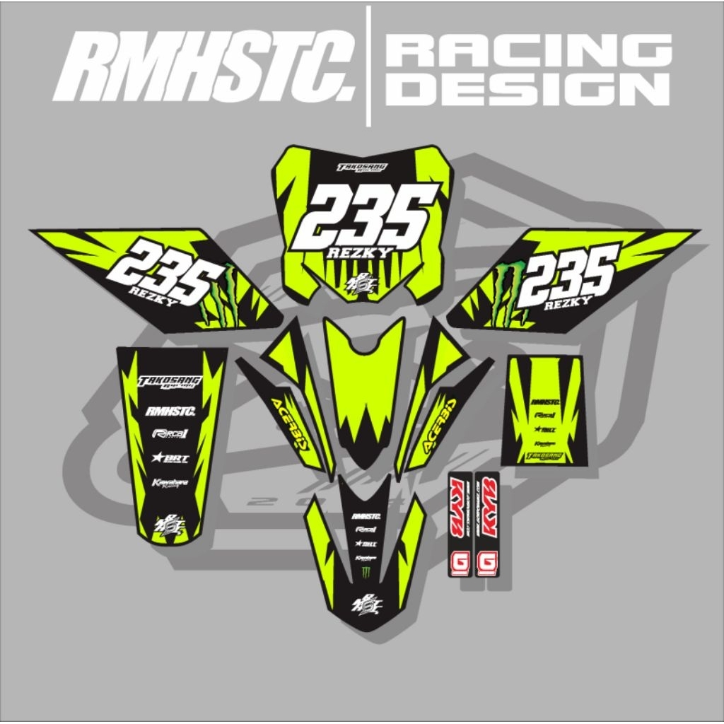 decal ojek gabah warna hijau , hitam