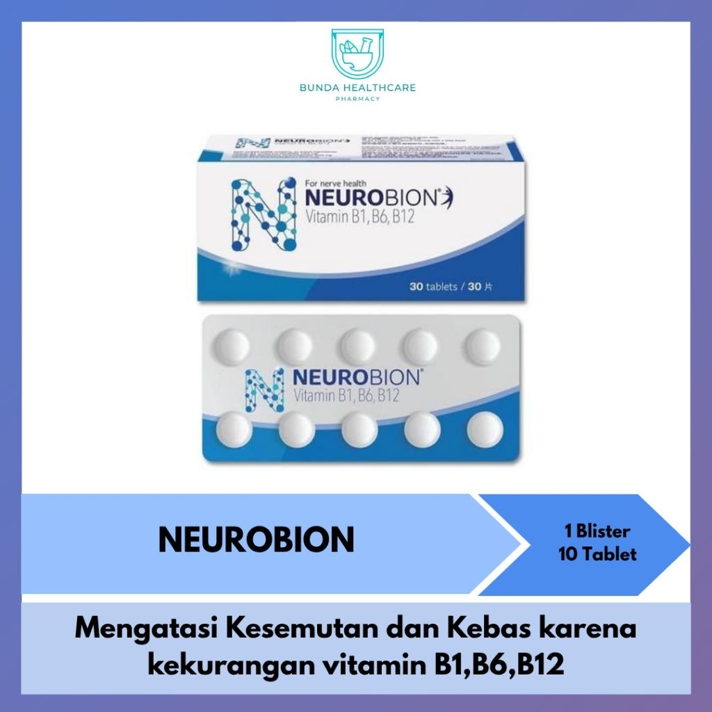 Neurobion Putih Tablet | Mengatasi Kesemutan dan Kebas Karena Kekurangan Vitamin B1,B6,B12