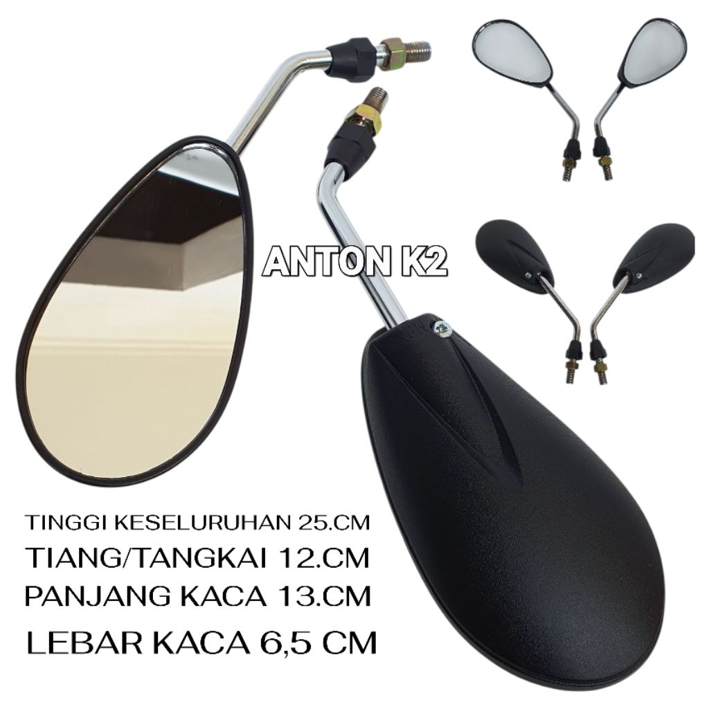 KACA SPION STANDAR DRAT 14 MOTOR HONDA REVO LAMA-REVO ABS-REVO FI-REVO FIT NEW-VERZA-LEGENDA-GRAND-P