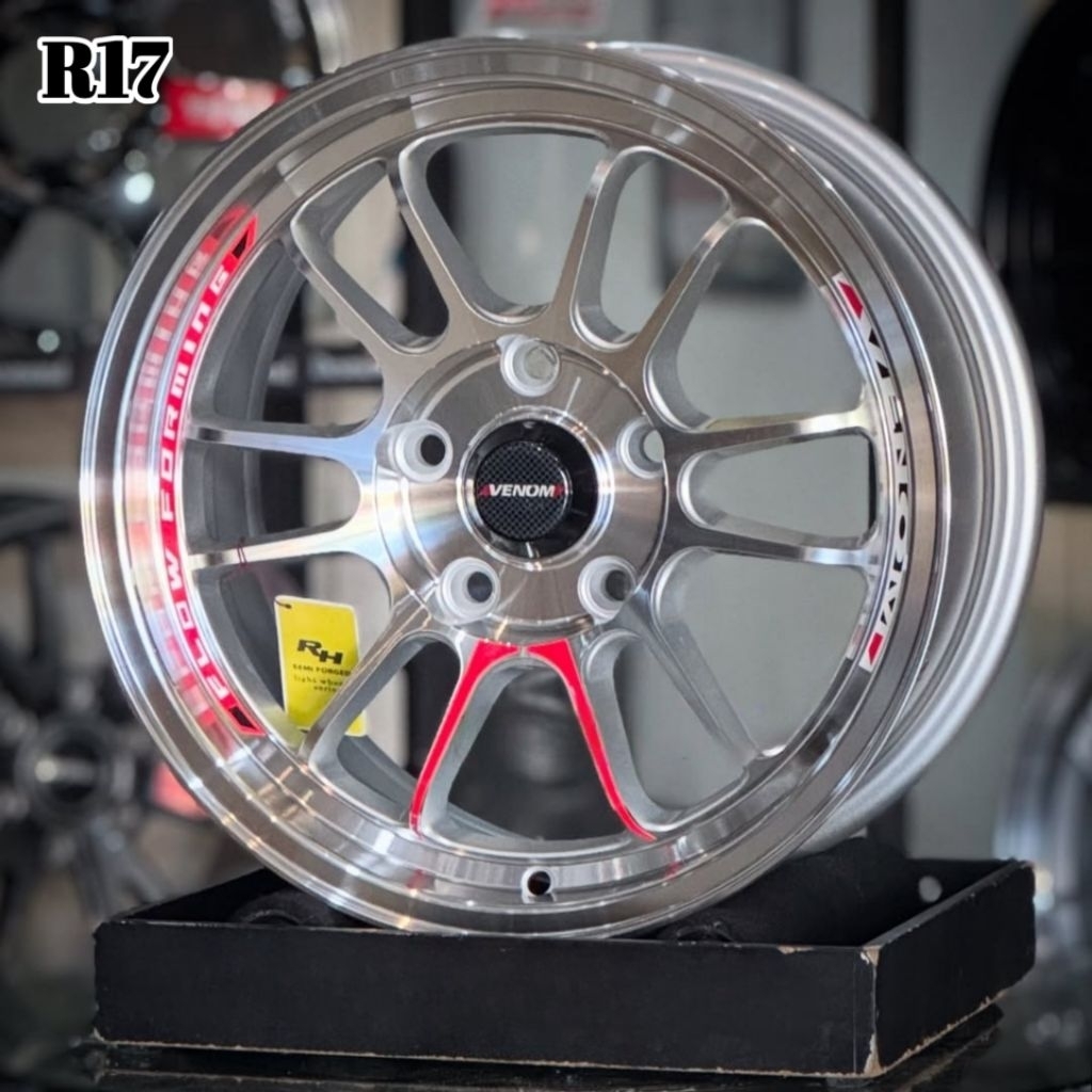velg racing ring 17 VENOM JF FLOW FORMING velg mobil r17 civic crv hrv xpander rush terios