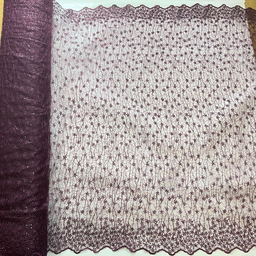 Tile Akar Payet piring  (HARGA PER SETENGAH METER) cocok untuk kebaya, outer, dress, gaun