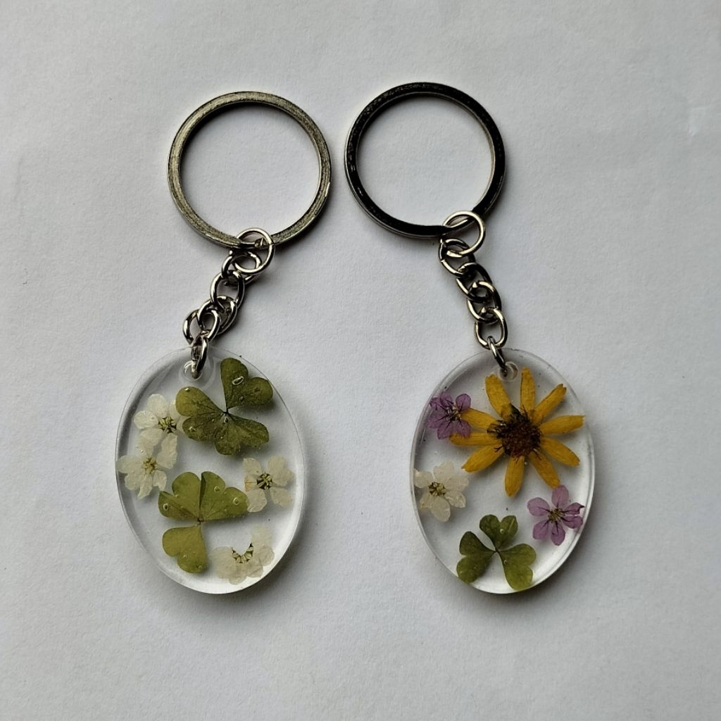 Gantungan Kunci Resin Bunga Matahari Dandelions/Resin Keychain