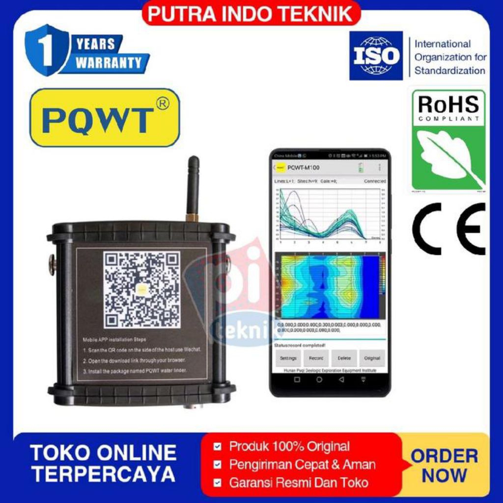 PQWT-M100 Underground Water Detector 0-100m Drilling Find Fresh Water