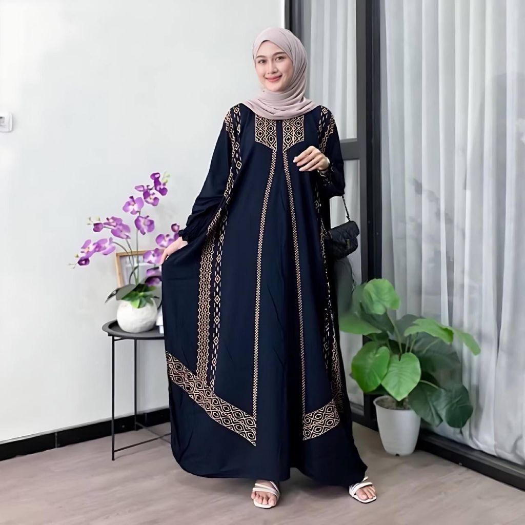 Gamis Kaftan Jumbo LD 180 cm Bahan Rayon Premium Bahan Adem Nyaman Kaftan Wanita