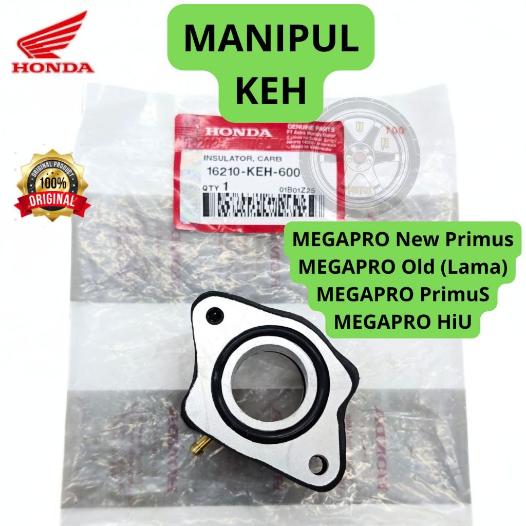 Intake Manipol KEH Asli Original 100% Motor Honda Megapro HIU , Megapro Primus , Intak intek Manipul