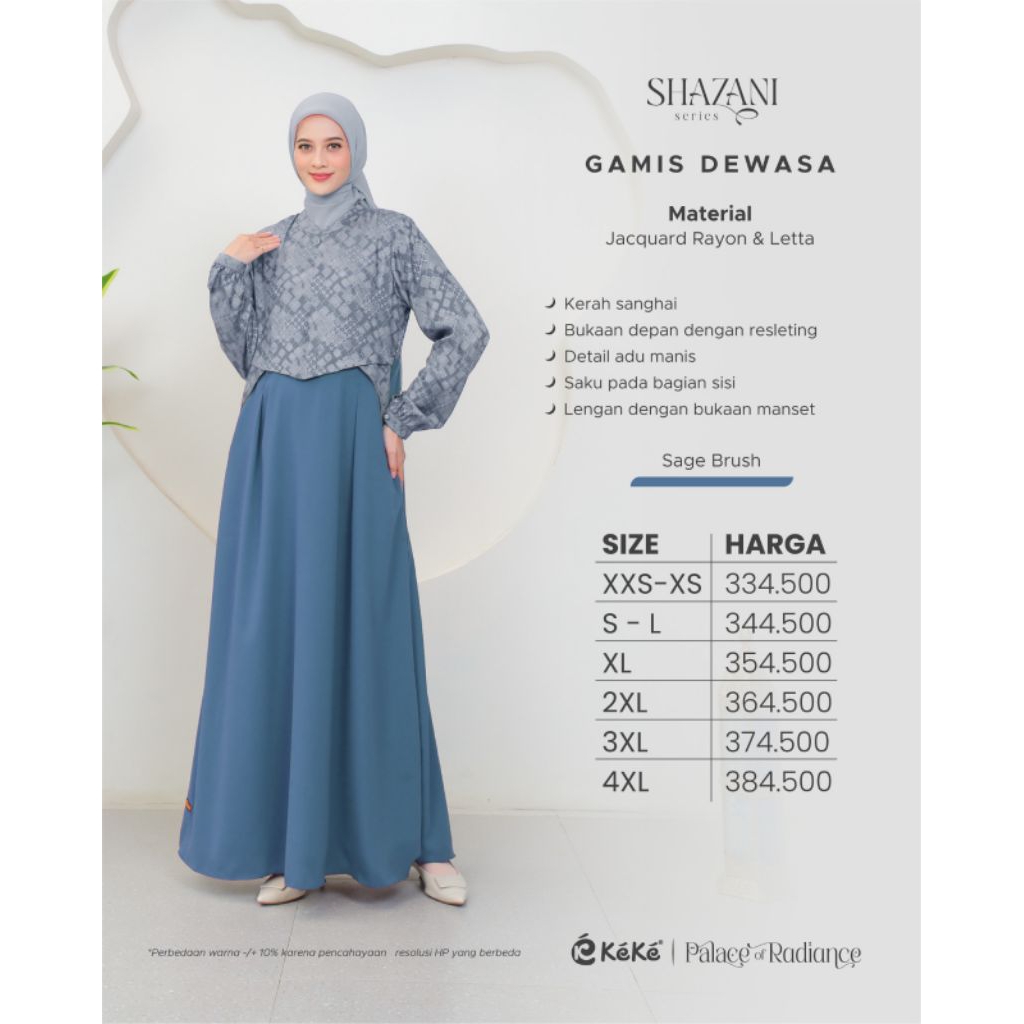 GAMIS DEWASA SHAZANI BY KEKE, SHAZANI SERIES BY KEKE GAMIS DEWASA, SARIMBIT SHAZANI KEKE GAMIS DEWAS