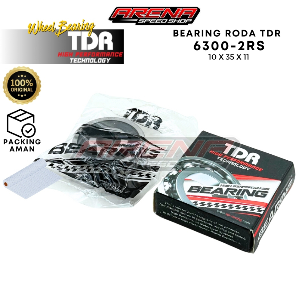 TDR Racing Wheel Bearing 6300-2RS - Laher 6300 Double Seal Laker Bering Roda Jupiter MX King Mio