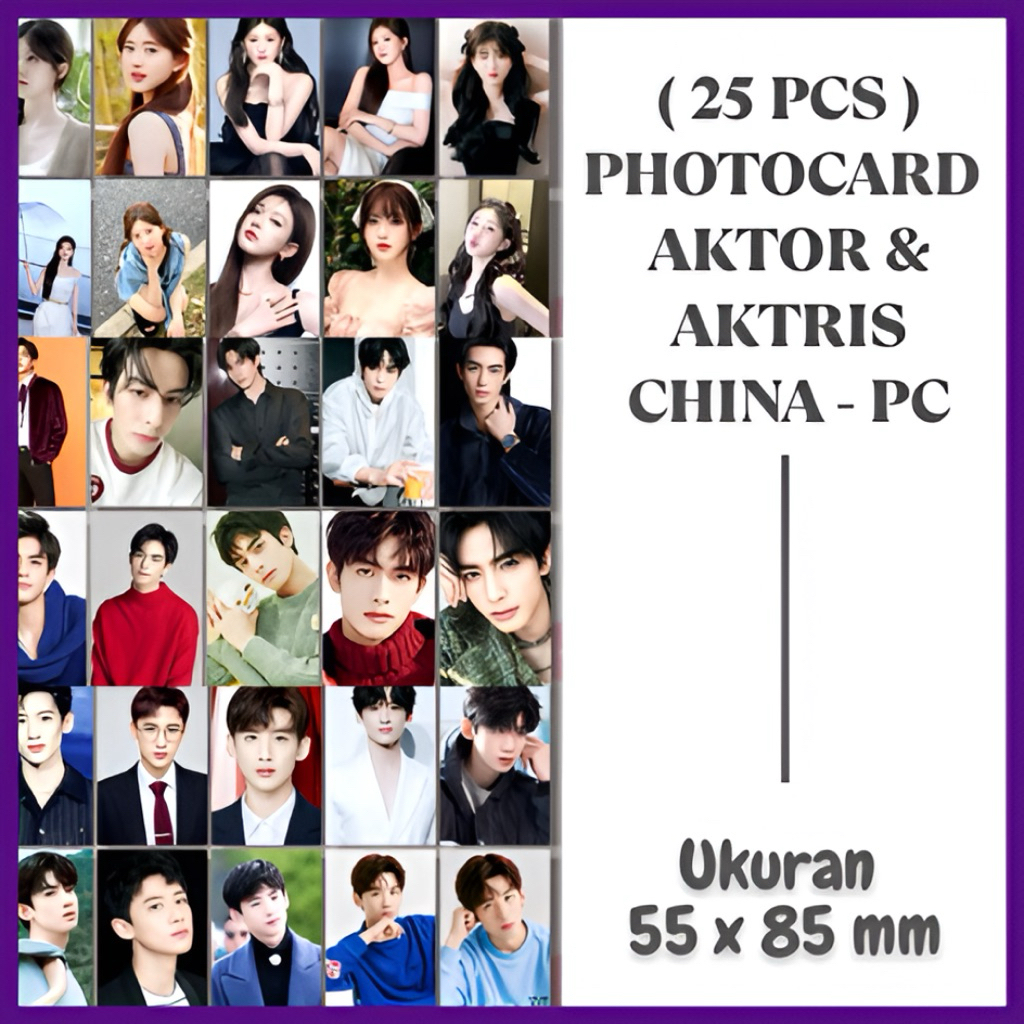 (25pcs) PC Photocard Aktor China - zhanglinghe chenzheyuan linyi zhouyiran wangyibo dylanwang xiaozh