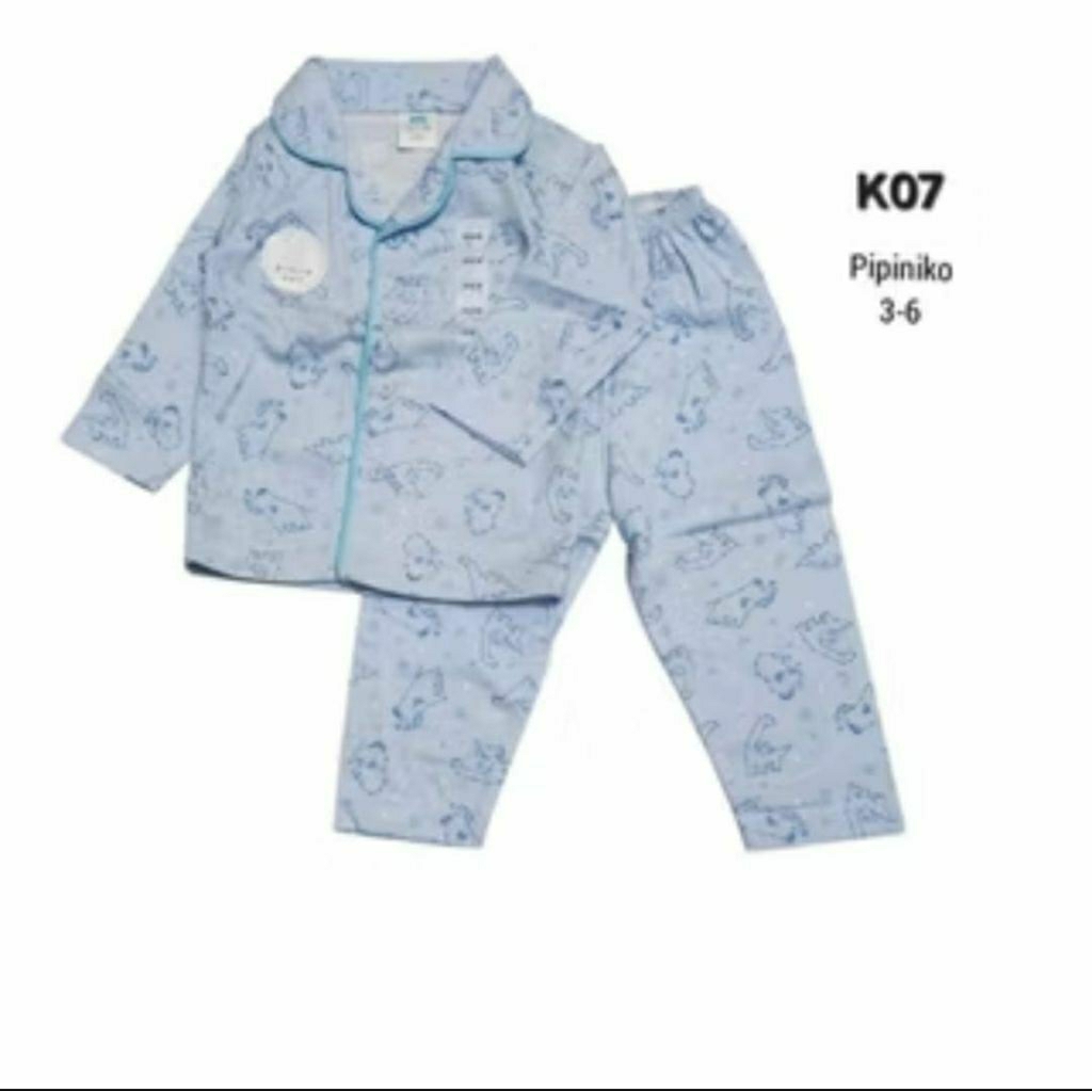 piyama one set cowo cewe litel m pipiniko piyama baby anak