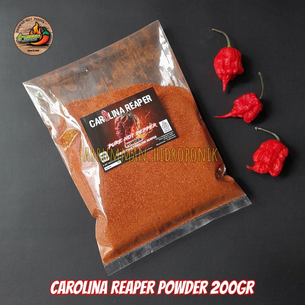 BUBUK Cabai Carolina Reaper Murni Tanpa Campuran isi 200 gram