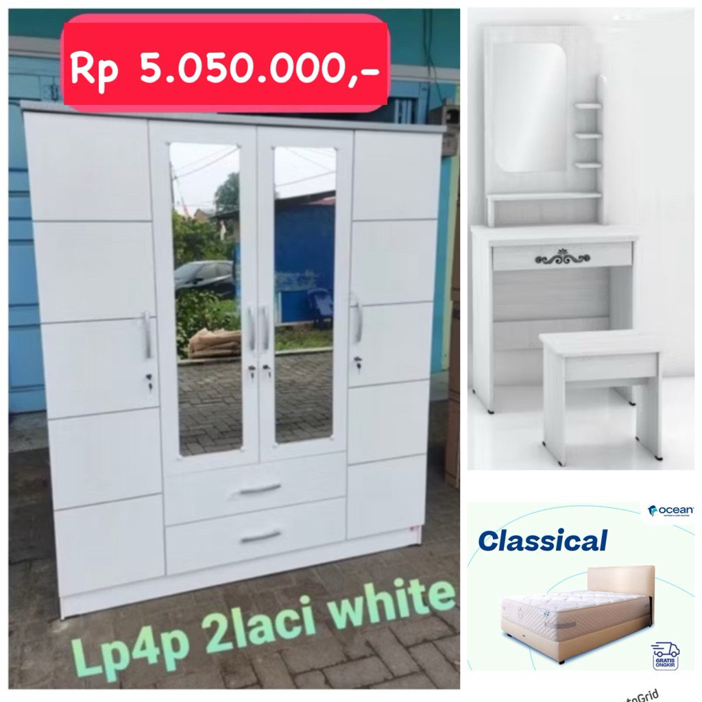 Paket hantaran springbed ocean, mejarias dan lemari