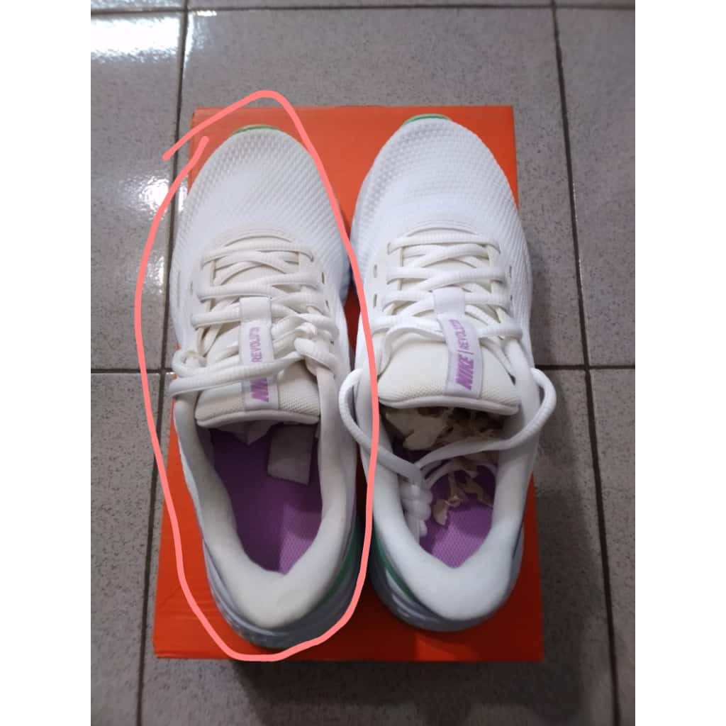 BARANG BARU EX DISPLAY NIKE Revolution 5 Women's Running Shoe BQ3207-111 SIZE=US5.5=36