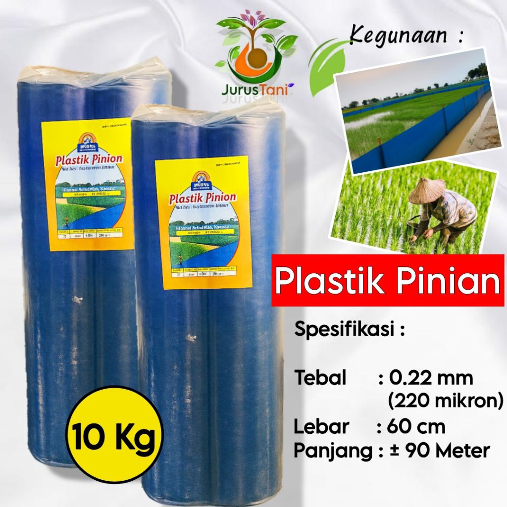 Plastik Pinian Biru Tebal 220 Mikron Anti Hama Tikus/Plastik Fiber Pagar Sawah Lebar 60 cm Berat 10 