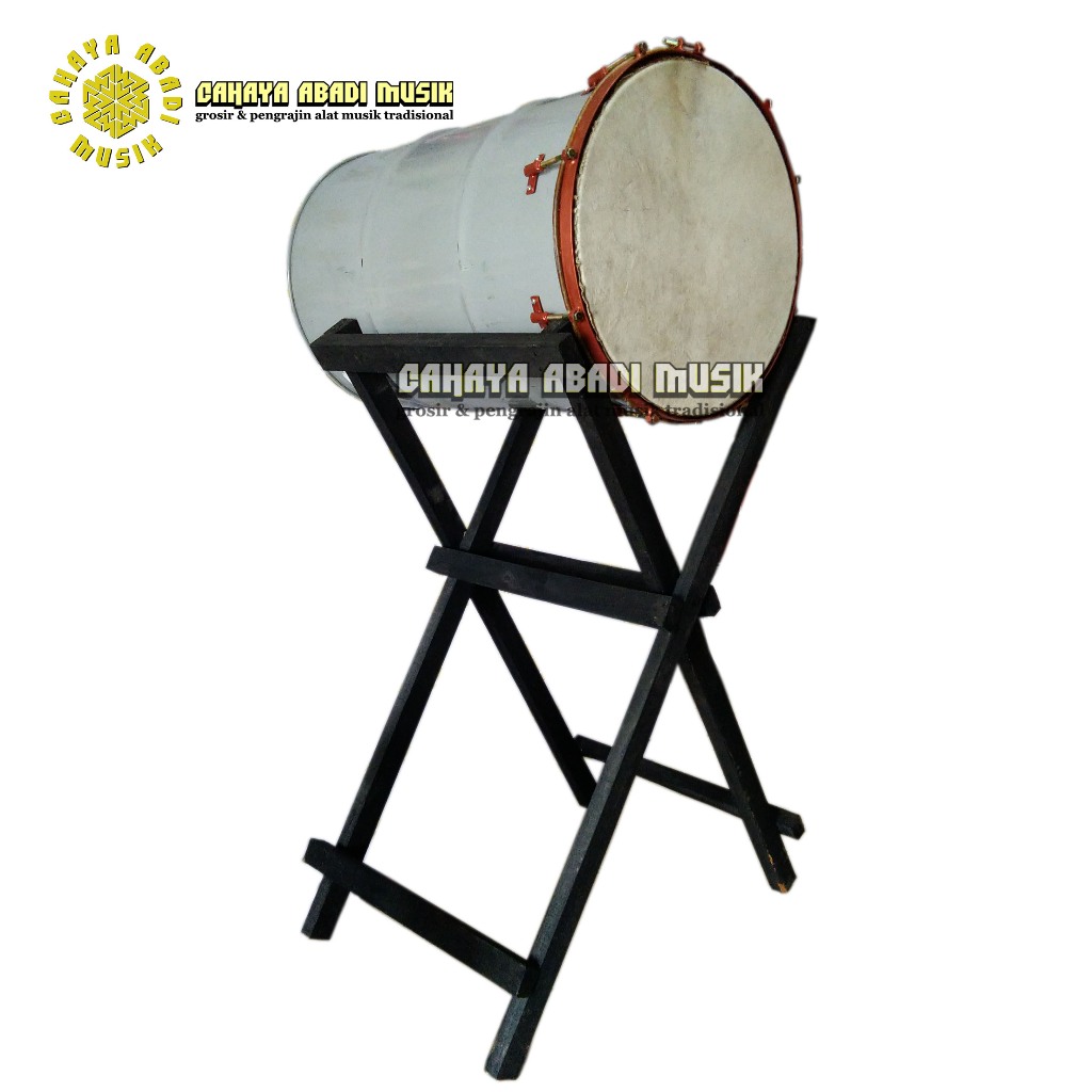 bedug drum tebal besar 60cm x 90cm kulit sapi & kulit kambing plus kaki drum 200 liter