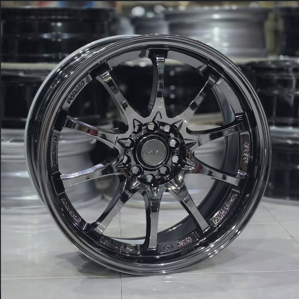 velg ce28 r17 black chrome pcd 5x100 - 5x114,3 lebar 8 velg mobil r17 velg racing ring 17 velg mobil