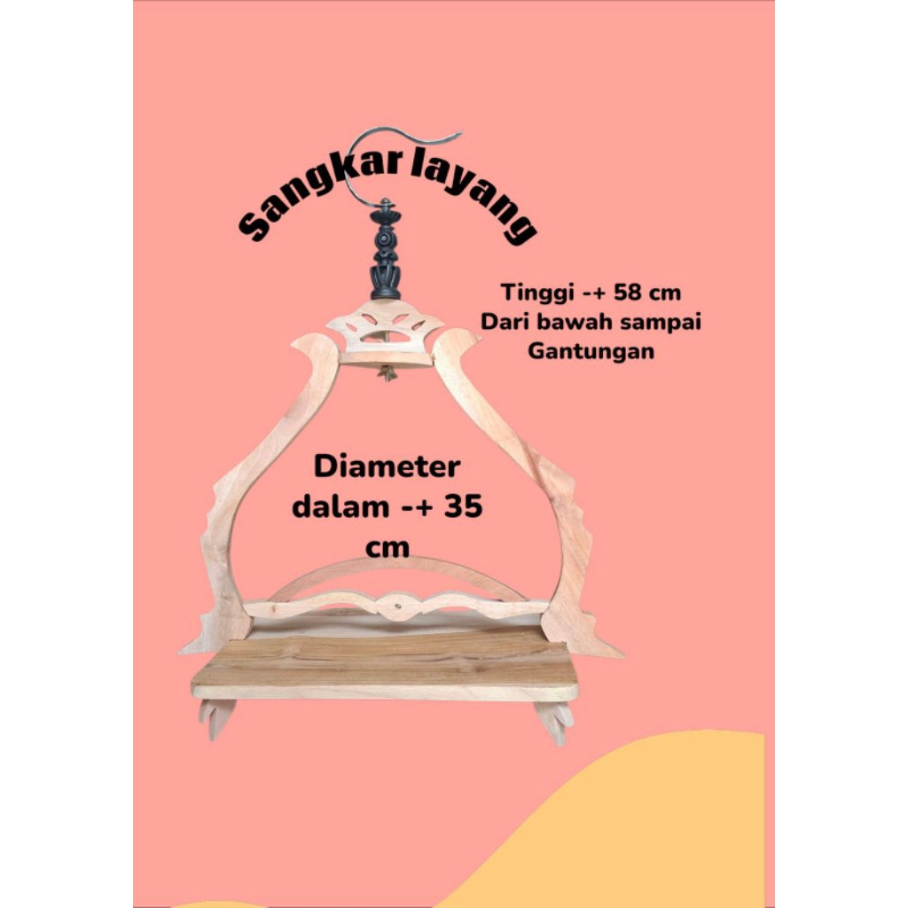 sangkar layang murah untuk perkutut, kutilang tekukur  kayu jati campur mahoni, model terbaru