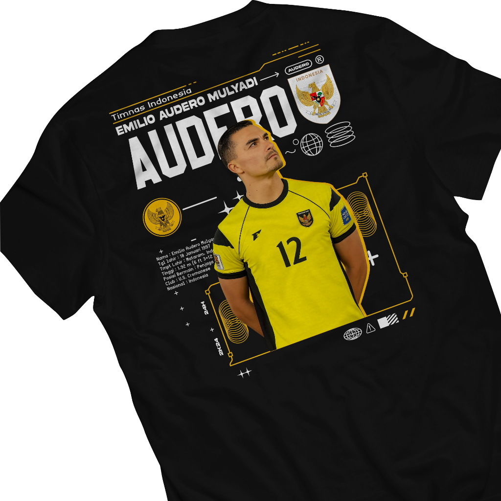 Baju Kaos Emil Audero Timnas Indonesia Streetwear New Series Combed 30s Jersey indonesia