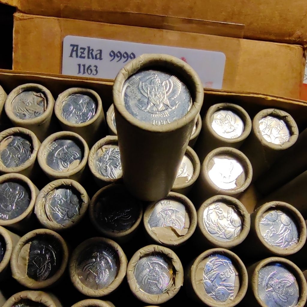 25 rupiah pala 1994 roll isi 25 keping ASLI GRESS